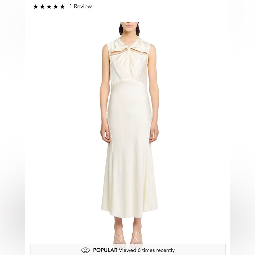 Sandro NWT Elegant Cream Sleeveless Dress